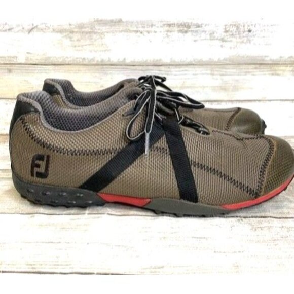 FootJoy M Project Spikeless Golf Shoes 9M Gray/Black Mesh Lace-Up LightweighT - Picture 3 of 11